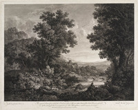 KG 08098
<br/>
Landschap met tekenaar
<br/>
<em>Woollet, William (1735-1785)</em>